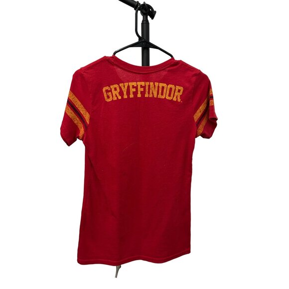 Harry Potter Gryffindor Red Gold Graphic Fitted T-Shirt Sz L - Picture 2 of 7